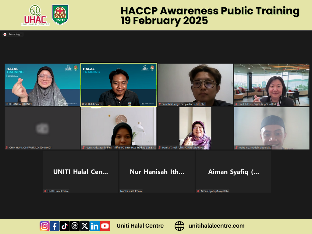 Haccp Awareness Online Public Training February 2025