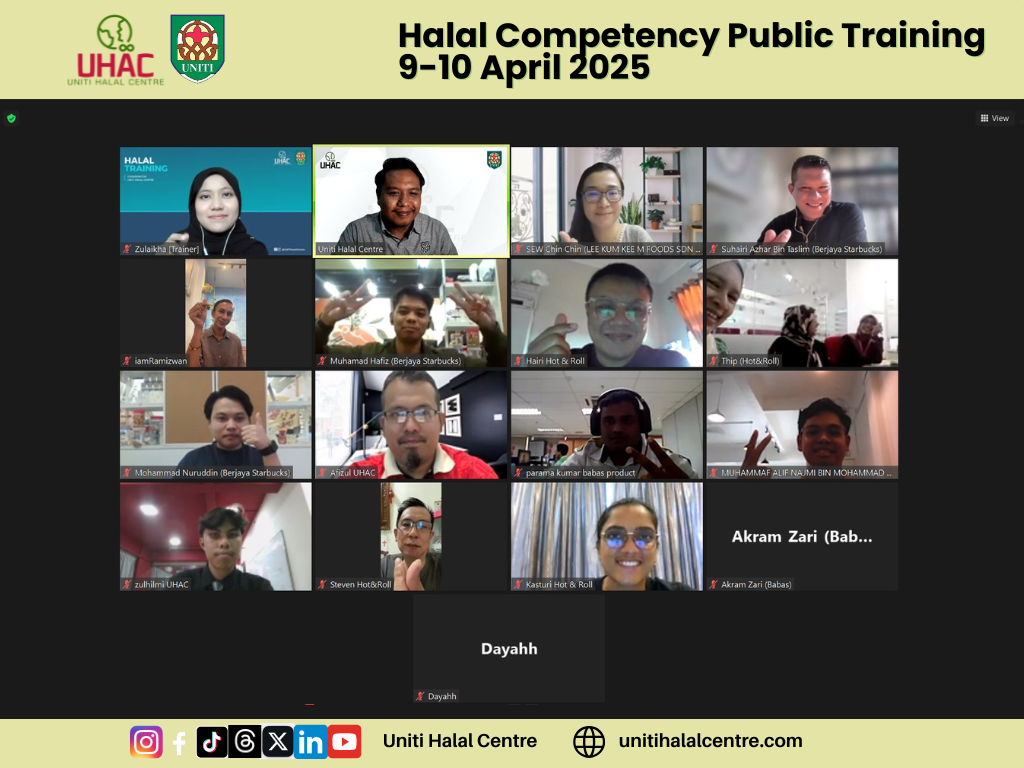 Halal Competency Training Public – Online April 2025 2