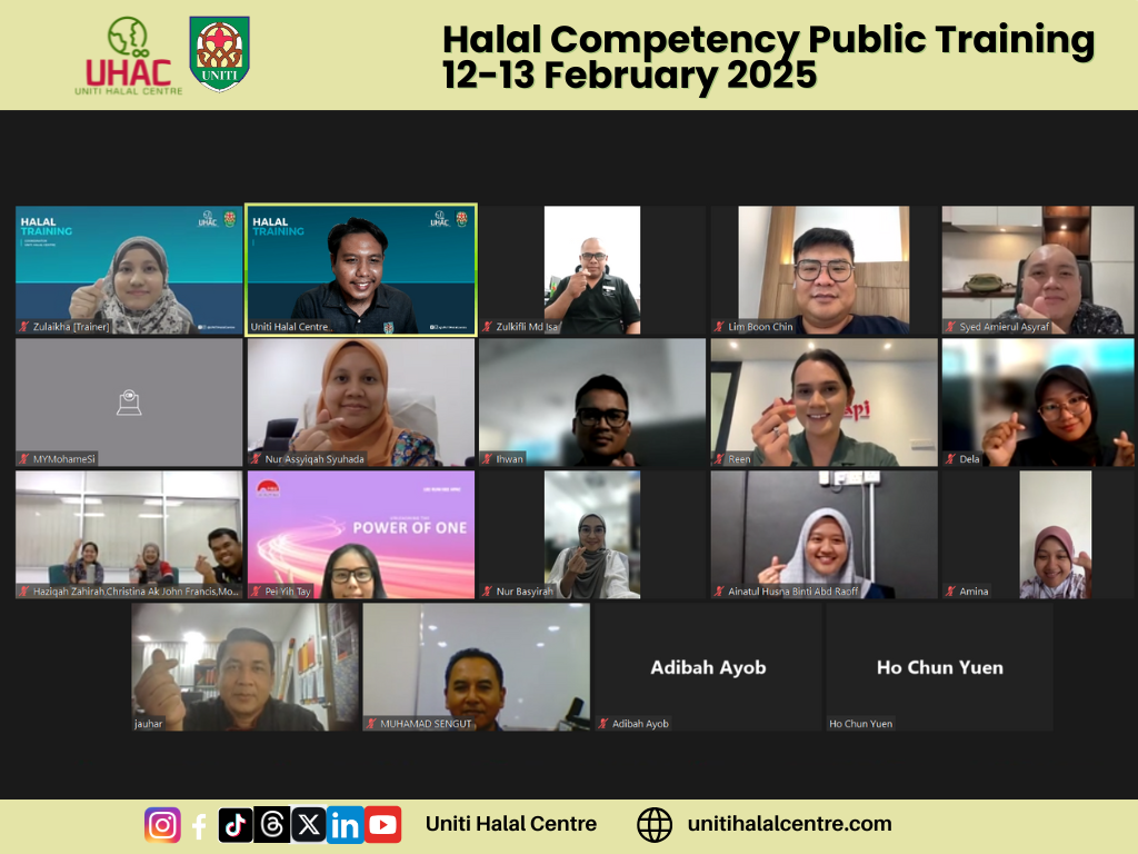 Halal Competency Training (Public) – Online, February 2025