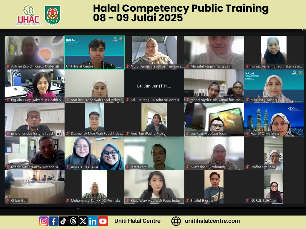 Halal Competency Training (Public) – Online, July 2025