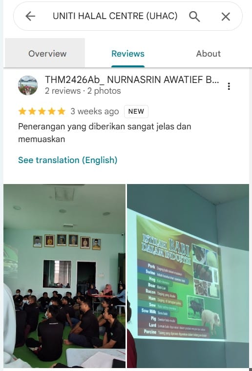 Uniti Halal Centre (Uhac) Sebagai Pilihan Utama Penyedia Latihan Halal 17 Uhac Penerangan Jelas Dan Memuaskan