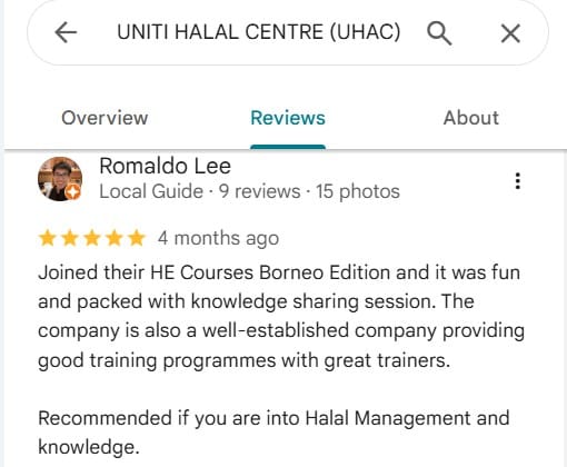 Uniti Halal Centre (Uhac) Sebagai Pilihan Utama Penyedia Latihan Halal 7 Uhac Fun And Packed Knowledge Sharing Good Training Programme And Trainer