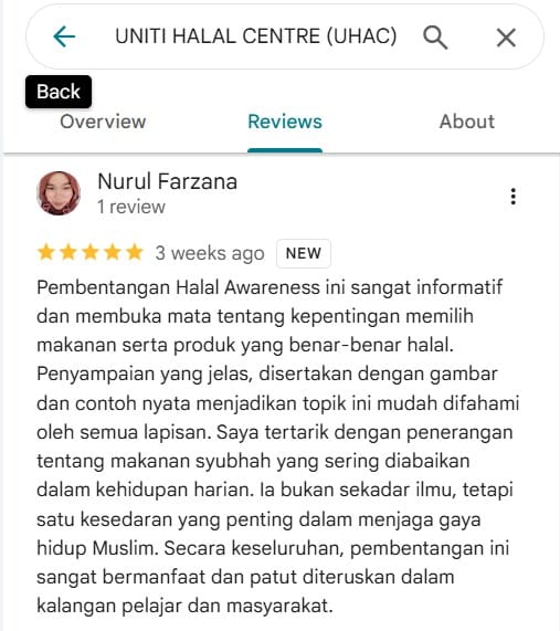 Uniti Halal Centre (Uhac) Sebagai Pilihan Utama Penyedia Latihan Halal 15 Uhac Informatif Dan Membuka Mata