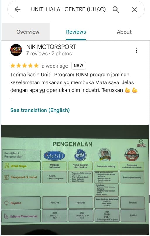 Uniti Halal Centre (Uhac) Sebagai Pilihan Utama Penyedia Latihan Halal 33 Uhac Membuka Mata Saya