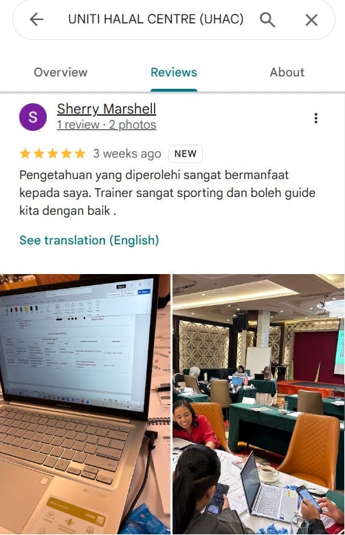 Uniti Halal Centre (Uhac) Sebagai Pilihan Utama Penyedia Latihan Halal 3 Uhac Sangat Bermanfaat Trainer Sporting Dan Guide Dengan Baik