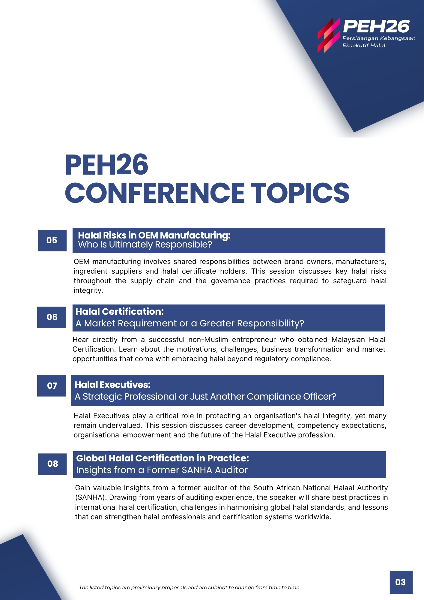 Proposal Peh26 Eng Peh26 Conference Topics 2
